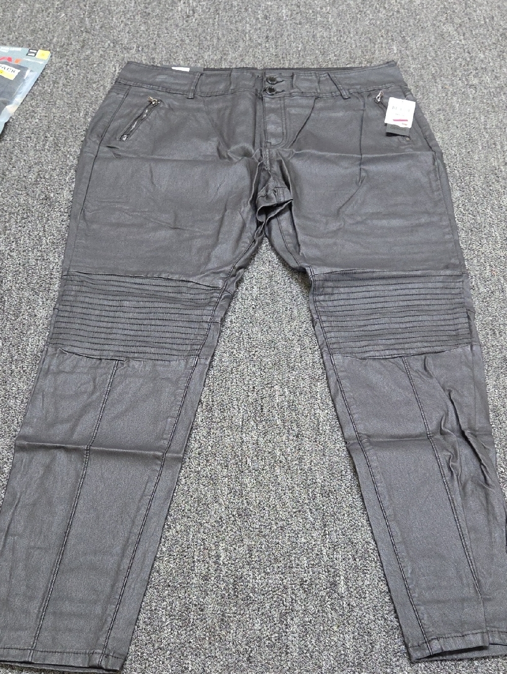 (#3) Chic Denim Women’s Black Coated Skinny Pants